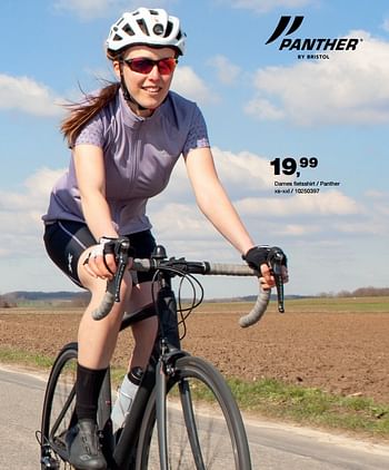 Promoties Dames fietsshirt - panther - Panther - Geldig van 28/05/2021 tot 31/07/2021 bij Bristol