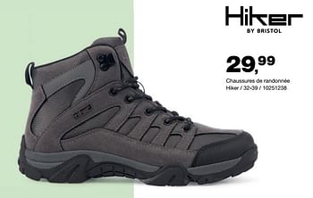 Promotions Chaussures de randonnée hiker - Hiker - Valide de 28/05/2021 à 31/07/2021 chez Bristol