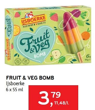 Promoties Fruit + veg bomb ijsboerke - Ijsboerke - Geldig van 02/06/2021 tot 15/06/2021 bij Alvo