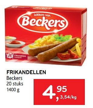 Promoties Frikandellen beckers - Beckers - Geldig van 02/06/2021 tot 15/06/2021 bij Alvo