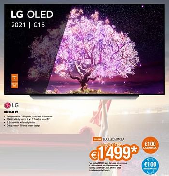 Promoties Lg oled 4k tv lqoled55c16la - LG - Geldig van 30/05/2021 tot 30/06/2021 bij Expert