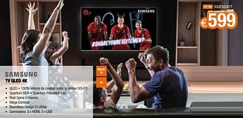 Promotions Samsung tv qled 4k sqqe50q67t - Samsung - Valide de 30/05/2021 à 30/06/2021 chez Expert