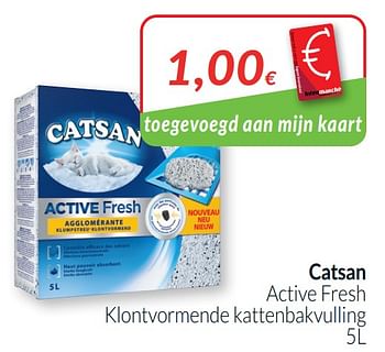 Promotions Catsan active fresh klontvormende kattenbakvulling - Catsan - Valide de 01/06/2021 à 30/06/2021 chez Intermarche