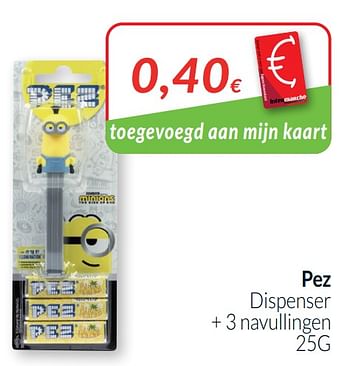 Promoties Pez dispenser + 3 navullingen - Pez - Geldig van 01/06/2021 tot 30/06/2021 bij Intermarche