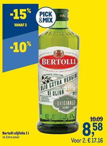 Promoties Bertolli olijfolie extra zuiver - Bertolli - Geldig van 02/06/2021 tot 15/06/2021 bij Makro