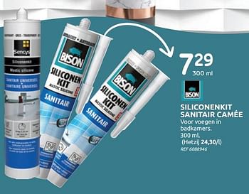 Promotions Siliconenkit sanitair camée - Bison - Valide de 02/06/2021 à 21/06/2021 chez BricoPlanit