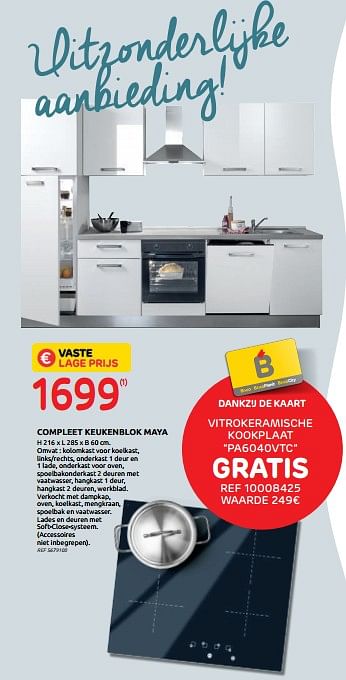 Promotions Compleet keukenblok maya - Produit maison - BricoPlanit - Valide de 02/06/2021 à 21/06/2021 chez BricoPlanit