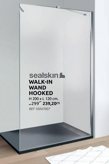 Promoties Walk-in wand hooked - Sealskin - Geldig van 02/06/2021 tot 21/06/2021 bij BricoPlanit