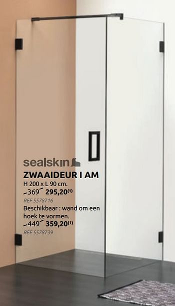 Promoties Zwaaideur i am - Sealskin - Geldig van 02/06/2021 tot 21/06/2021 bij BricoPlanit