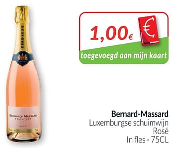 Promoties Bernard-massard luxemburgse schuimwijn rosé - Schuimwijnen - Geldig van 01/06/2021 tot 30/06/2021 bij Intermarche