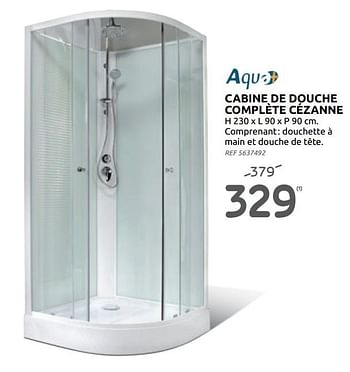 Promotions Cabine de douche complète cézanne - Sencys - Valide de 02/06/2021 à 21/06/2021 chez BricoPlanit
