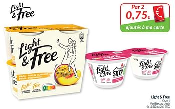 Promoties Light + free yaourt - Danone - Geldig van 01/06/2021 tot 30/06/2021 bij Intermarche