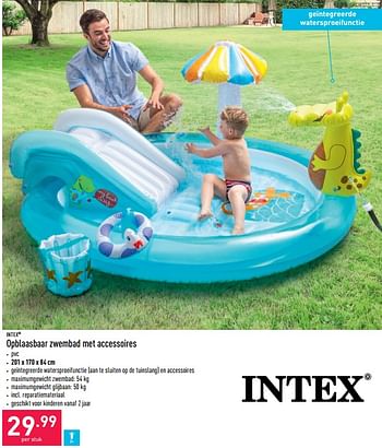 Promoties Opblaasbaar zwembad met accessoires - Intex - Geldig van 07/06/2021 tot 18/06/2021 bij Aldi