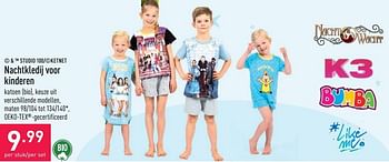 Promoties Nachtkledij voor kinderen - Huismerk - Aldi - Geldig van 07/06/2021 tot 18/06/2021 bij Aldi