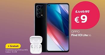 Promotions Oppo find x3 lite 5g - Oppo - Valide de 04/06/2021 à 30/06/2021 chez Proximus