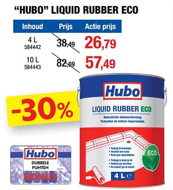 Promotions Hubo liquid rubber eco - Produit maison - Hubo  - Valide de 02/06/2021 à 13/06/2021 chez Hubo