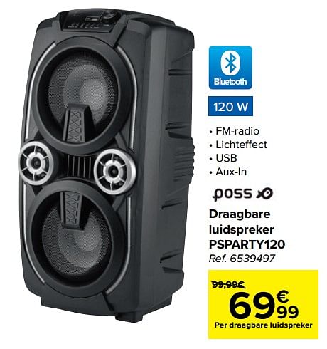 poss bluetooth party speaker