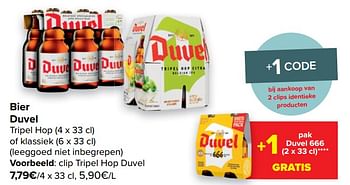 Promoties Tripel hop duvel - Duvel - Geldig van 02/06/2021 tot 14/06/2021 bij Carrefour