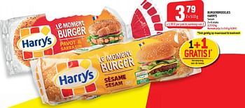 Promoties Burgerbroodjes harrys - Harry's - Geldig van 02/06/2021 tot 15/06/2021 bij Smatch