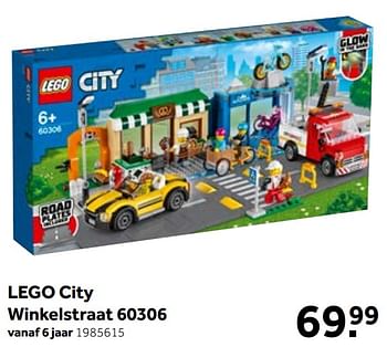 Promoties Lego city winkelstraat 60306 - Lego - Geldig van 01/06/2021 tot 20/06/2021 bij Intertoys