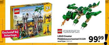 Promoties Lego creator middeleeuws kasteel 31120 - Lego - Geldig van 01/06/2021 tot 20/06/2021 bij Intertoys