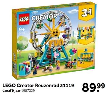 Promoties Lego creator reuzenrad 31119 - Lego - Geldig van 01/06/2021 tot 20/06/2021 bij Intertoys