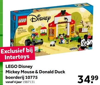 Promoties Lego disney mickey mouse + donald duck boerderij 10775 - Lego - Geldig van 01/06/2021 tot 20/06/2021 bij Intertoys