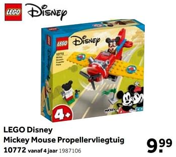 Promoties Lego disney mickey mouse propellervliegtuig 10772 - Lego - Geldig van 01/06/2021 tot 20/06/2021 bij Intertoys
