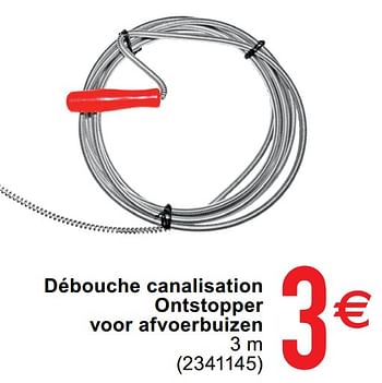 Promotions Débouche canalisation ontstopper voor afvoerbuizen - Produit maison - Cora - Valide de 08/06/2021 à 21/06/2021 chez Cora
