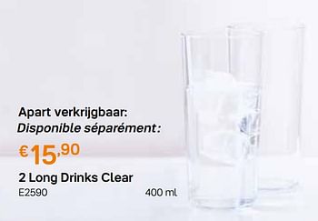 Promoties 2 long drinks clear - Huismerk - Tupperware - Geldig van 31/05/2021 tot 27/06/2021 bij Tupperware