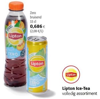 Promotions Lipton ice-tea zero bruisend - Lipton - Valide de 02/06/2021 à 15/06/2021 chez Colruyt