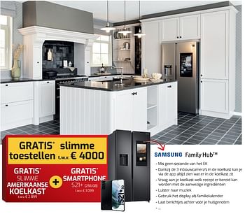 Promoties Gratis slimme toestellen t.w.v. € 4000 - Samsung - Geldig van 01/06/2021 tot 30/06/2021 bij Dovy Keukens