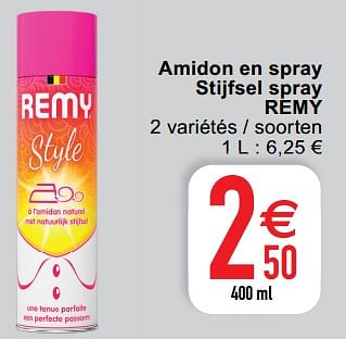 Remy Amidon en spray stijfsel spray remy - En promotion chez Cora