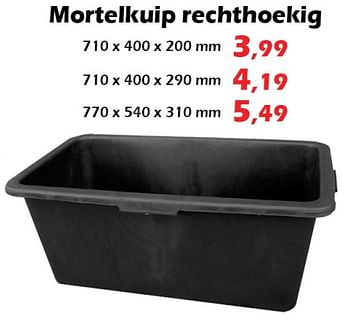 Promotions Mortelkuip rechthoekig - Produit maison - Itek - Valide de 27/05/2021 à 20/06/2021 chez Itek