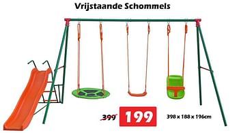 Promotions Vrijstaande schommels - Produit maison - Itek - Valide de 27/05/2021 à 20/06/2021 chez Itek