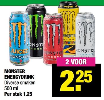 Promoties Monster energydrink - Monster - Geldig van 07/06/2021 tot 20/06/2021 bij Big Bazar