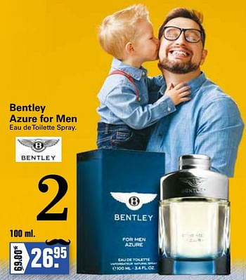 Promoties Bentley azure for men edt - Geldig van 02/06/2021 tot 19/06/2021 bij De Online Drogist