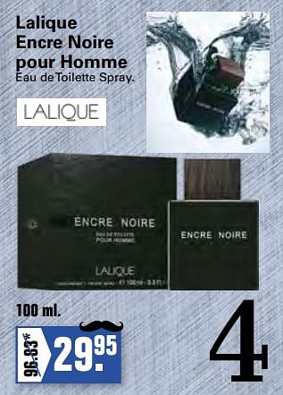 Promoties Lalique encre noire pour homme edt - Lalique - Geldig van 02/06/2021 tot 19/06/2021 bij De Online Drogist