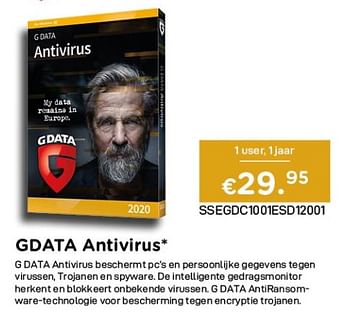 Promoties Gdata antivirus - G Data - Geldig van 03/06/2021 tot 30/06/2021 bij Compudeals
