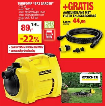Promoties Kärcher tuinpomp bp2 garden - Kärcher - Geldig van 09/06/2021 tot 20/06/2021 bij Hubo