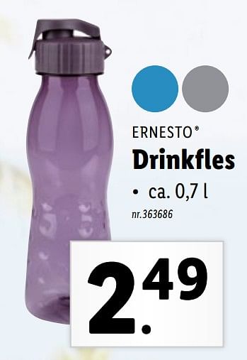 Promoties Drinkfles - Ernesto - Geldig van 14/06/2021 tot 19/06/2021 bij Lidl