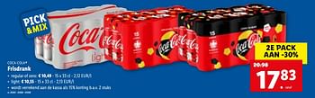 Promoties Frisdrank - Coca Cola - Geldig van 14/06/2021 tot 19/06/2021 bij Lidl