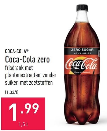 Promoties Coca-cola zero - Coca Cola - Geldig van 18/06/2021 tot 25/06/2021 bij Aldi
