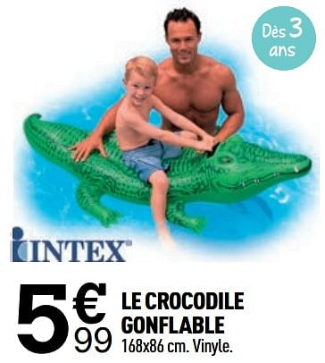 Intex Le crocodile gonflable En promotion chez Centrakor