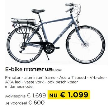 Promoties E-bike estrel - Minerva - Geldig van 01/06/2021 tot 30/06/2021 bij Molecule