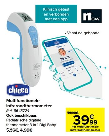 Promoties Multifunctionele infraroodthermometer - Chicco - Geldig van 09/06/2021 tot 21/06/2021 bij Carrefour