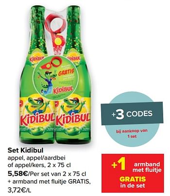Promoties Set kidibul appel, appel-aardbei of appel-kers - Kidibul - Geldig van 09/06/2021 tot 21/06/2021 bij Carrefour
