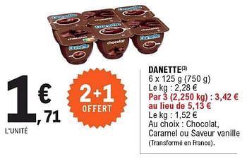 Promotions Danette - Danone - Valide de 08/06/2021 à 19/06/2021 chez E.Leclerc
