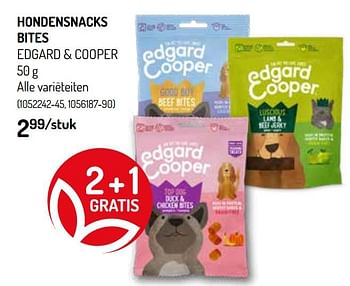 Promoties Hondensnacks bites edgard + cooper - Edgard & Cooper - Geldig van 09/06/2021 tot 20/06/2021 bij Oh'Green