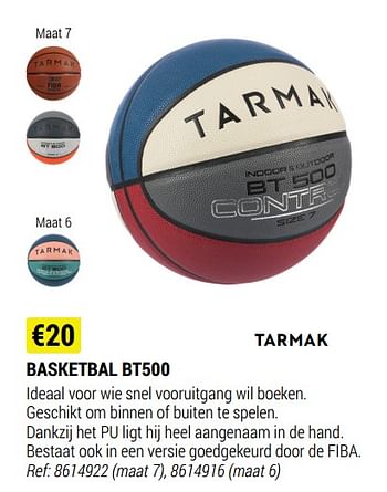 Promotions Basketbal bt500 - Tarmak - Valide de 09/06/2021 à 30/06/2021 chez Decathlon